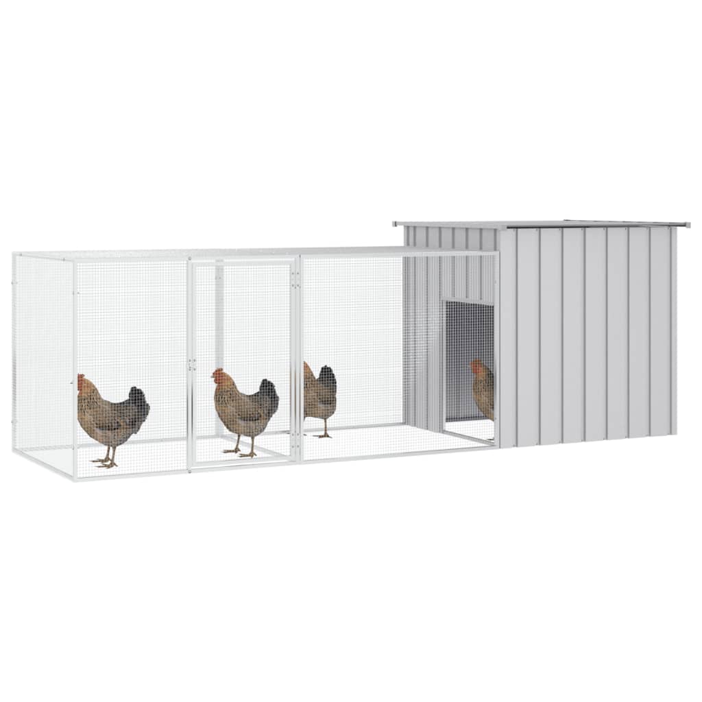 8720287065012_g_en_hd_1 vidaXL Chicken Cage Grey 300x91x100 cm Galvanised Steel - Image 2