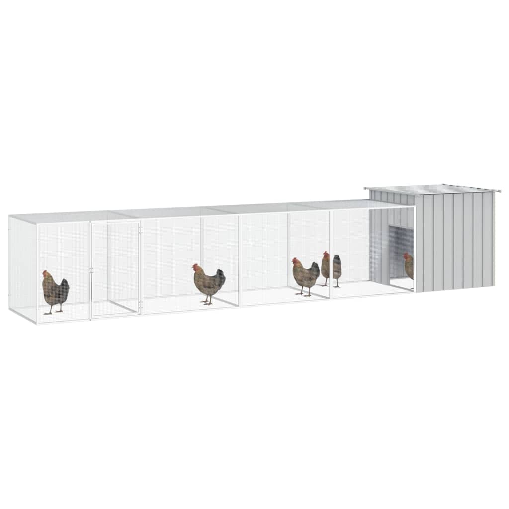 8720287065036_g_en_hd_1 vidaXL Chicken Cage Grey 500x91x100 cm Galvanised Steel - Image 2