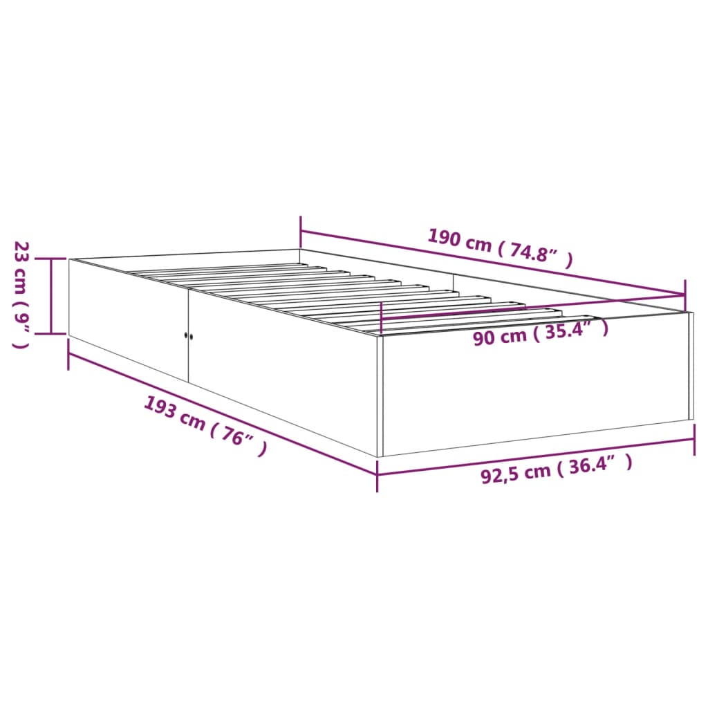 8720287067535_g_en_hd_7 vidaXL Bed Frame without Mattress Solid Wood 90x190 cm - Image 9