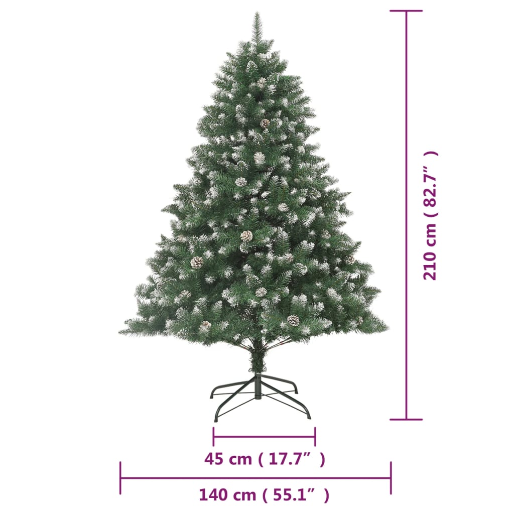 8720287068266_g_en_hd_8 vidaXL Artificial Christmas Tree with Stand 210 cm PVC - Image 9