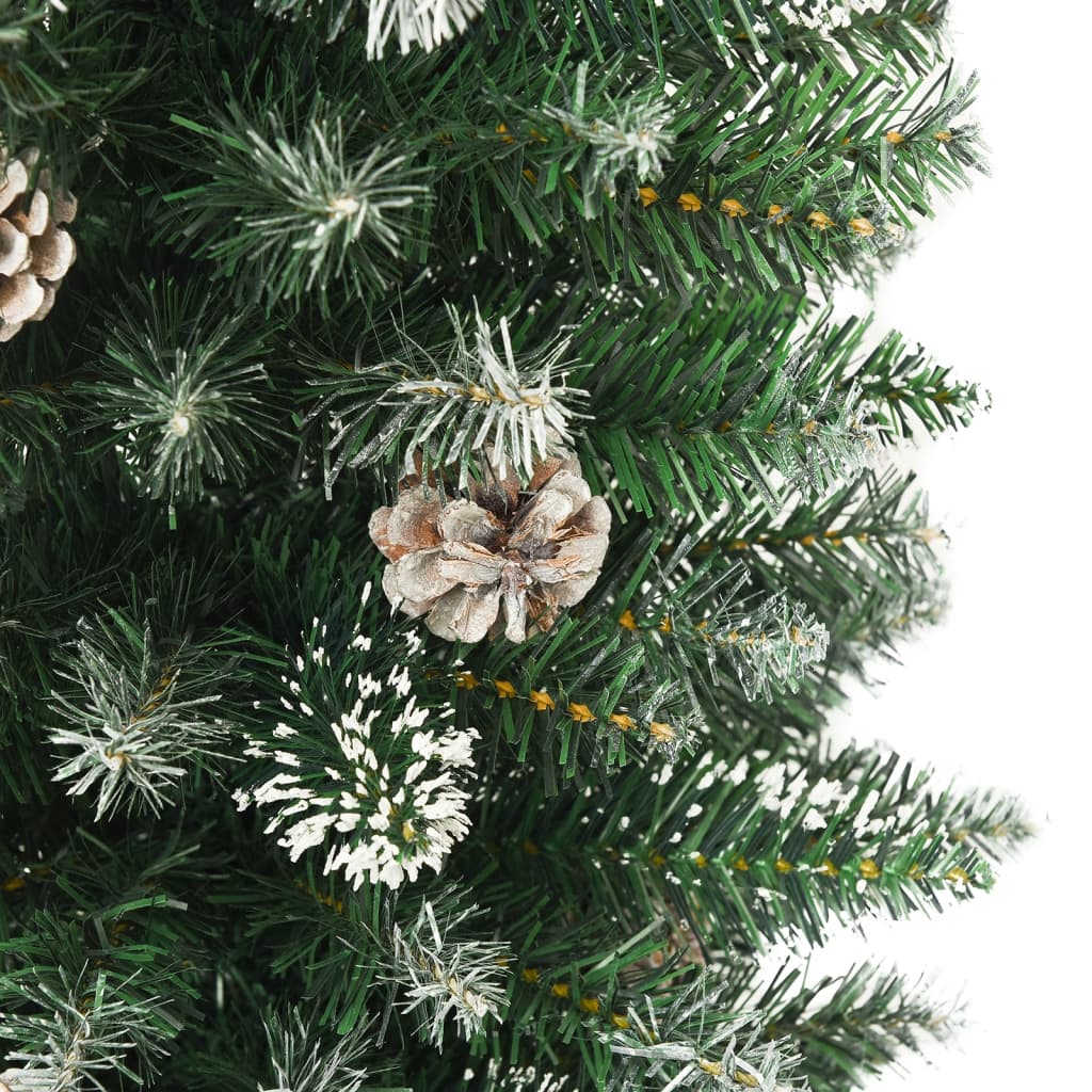 8720287068280_g_en_hd_3 vidaXL Artificial Slim Christmas Tree with Stand 120 cm PVC - Image 4