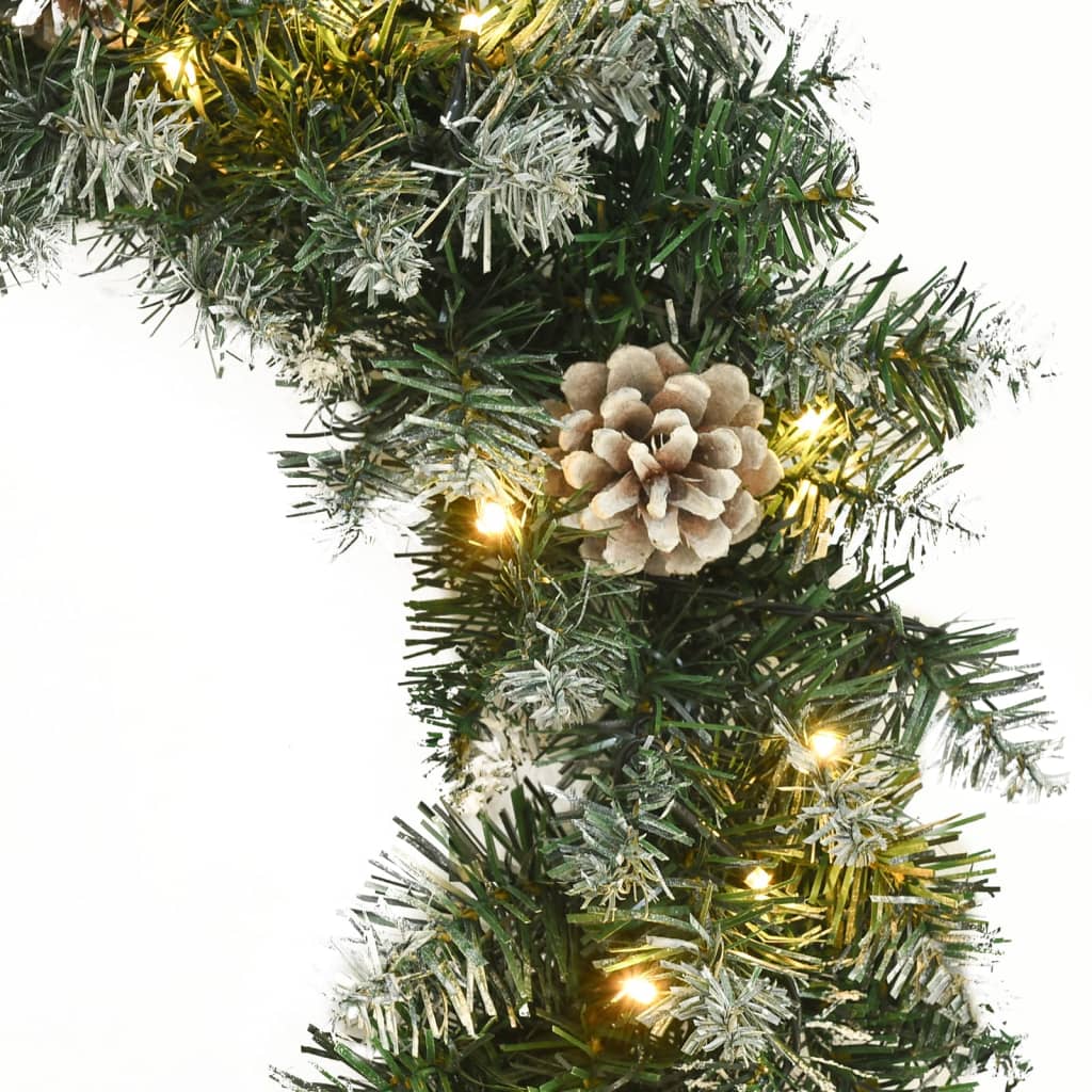 8720287068365_g_en_hd_2 vidaXL Christmas Wreath with LED Lights Green 60 cm PVC - Image 3