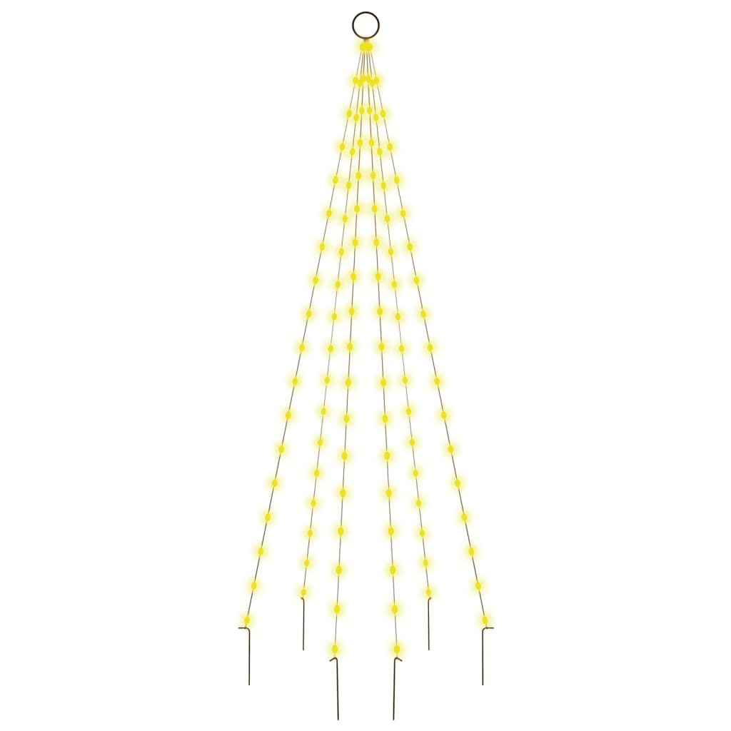 8720287069379_a_en_hd_1 vidaXL Christmas Tree on Flagpole Warm White 108 LEDs 180 cm - Image 2