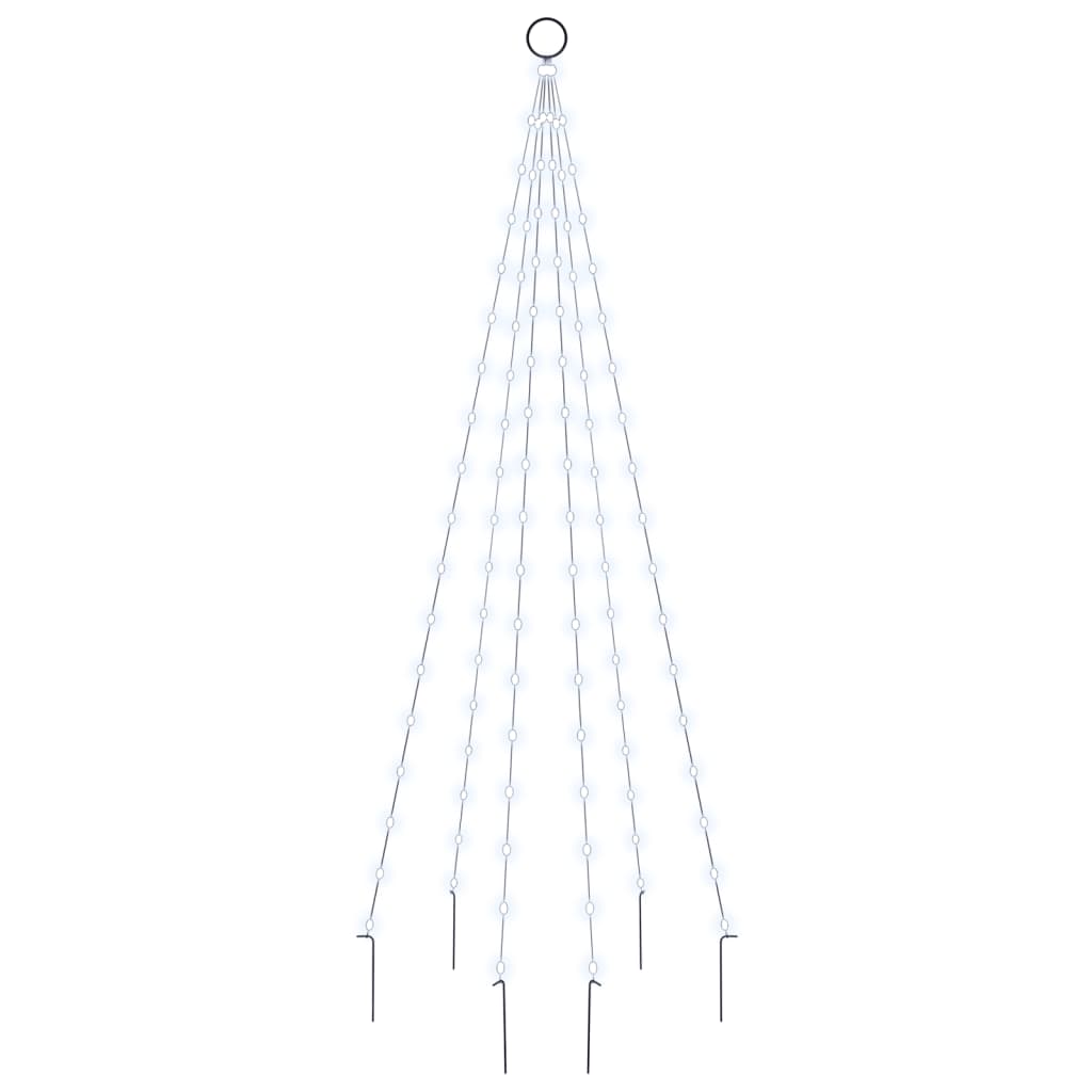8720287069386_a_en_hd_1 vidaXL Christmas Tree on Flagpole Cold white 108 LEDs 180 cm - Image 2