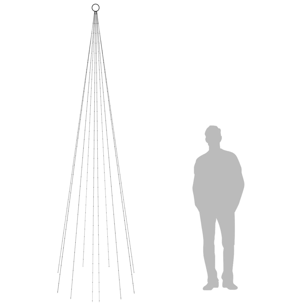 8720287069423_g_en_hd_8 vidaXL Christmas Tree on Flagpole Cold white 310 LEDs 300 cm - Image 10