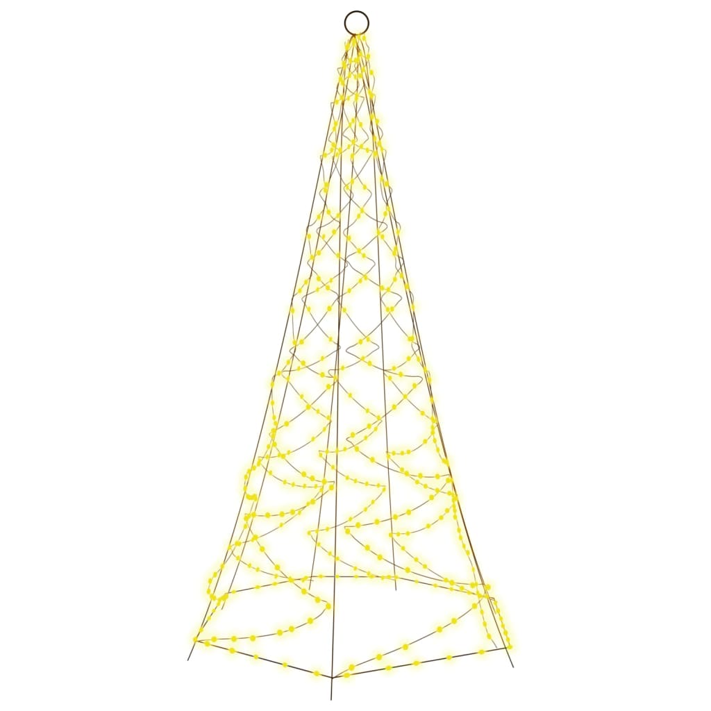 8720287069539_a_en_hd_1 vidaXL Christmas Tree on Flagpole Warm White 200 LEDs 180 cm - Image 2