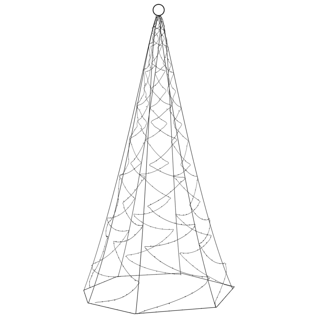 8720287069539_g_en_hd_1 vidaXL Christmas Tree on Flagpole Warm White 200 LEDs 180 cm - Image 3