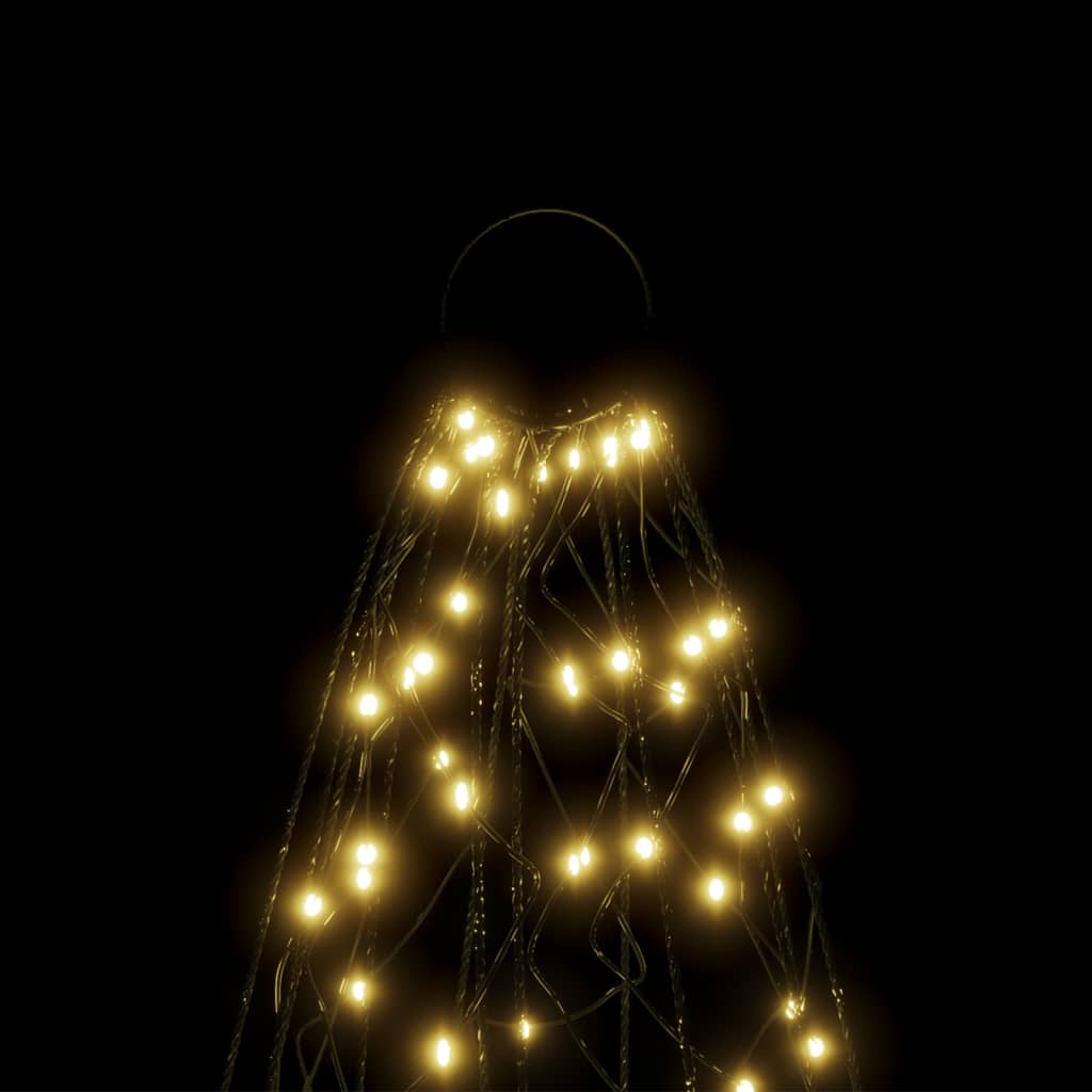 8720287069539_g_en_hd_3 vidaXL Christmas Tree on Flagpole Warm White 200 LEDs 180 cm - Image 5