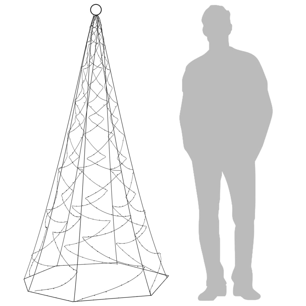 8720287069539_g_en_hd_8 vidaXL Christmas Tree on Flagpole Warm White 200 LEDs 180 cm - Image 10
