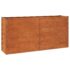 vidaXL Garden Raised Bed Rusty 160x40x77 cm Corten Steel - Image 2
