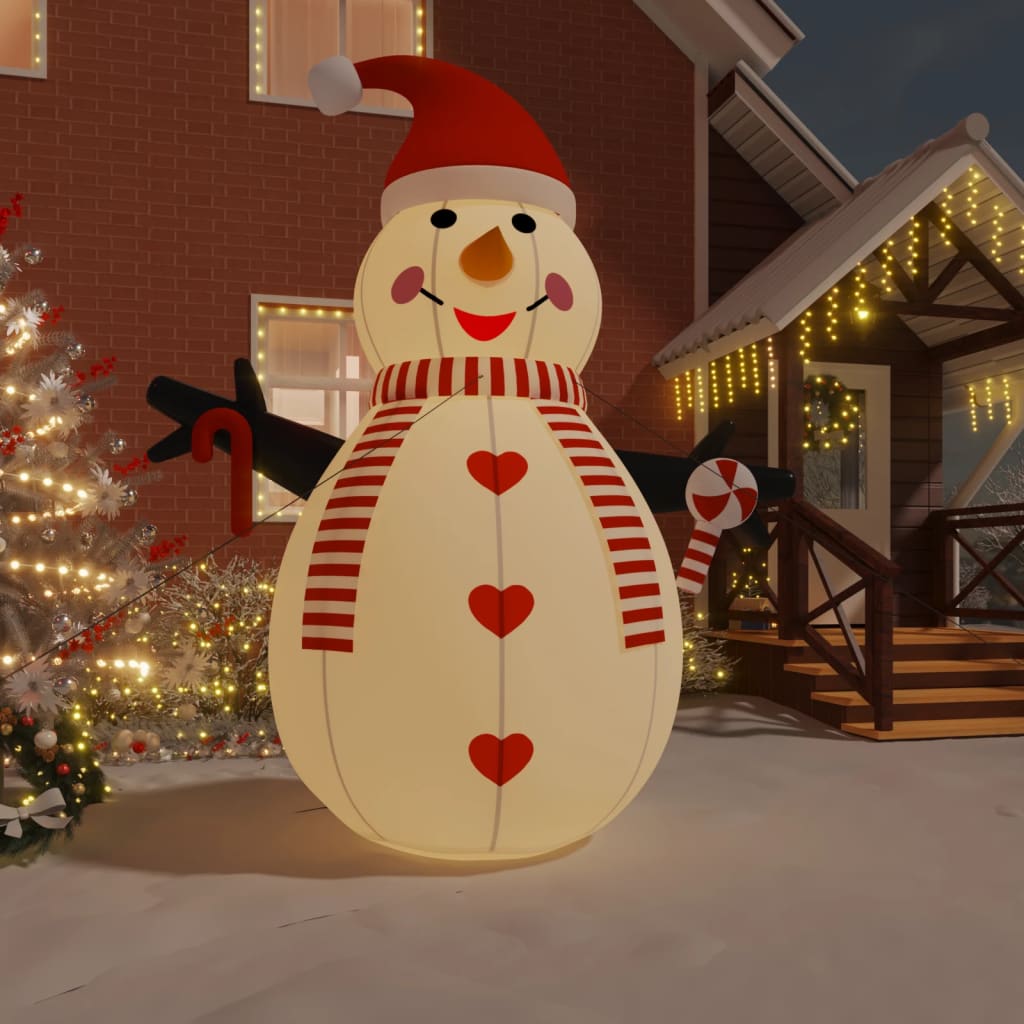 vidaXL Inflatable Snowman with LEDs 460 cm