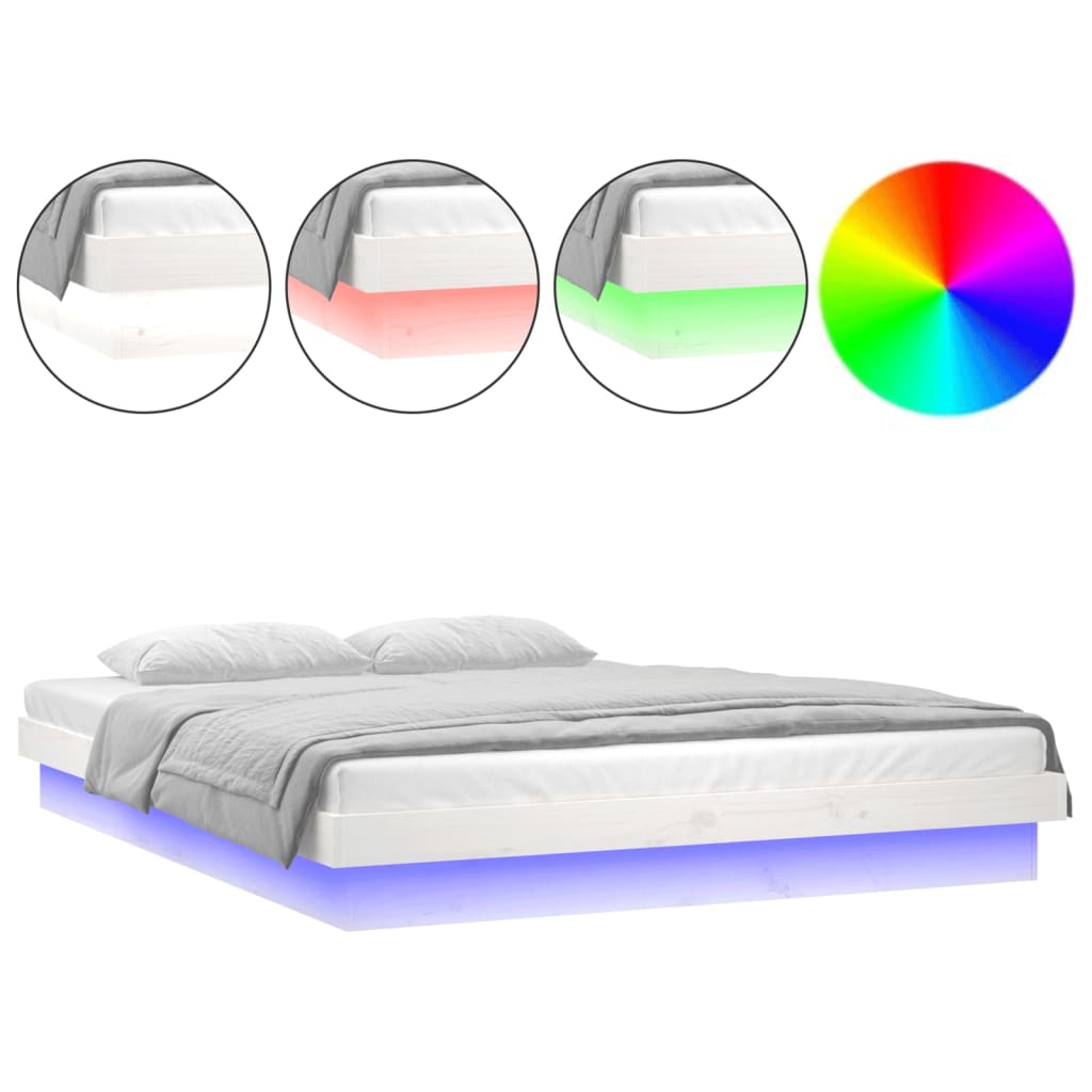 8720287072010_a_en_hd_1 vidaXL LED Bed Frame without Mattress White 135x190 cm Solid Wood - Image 2