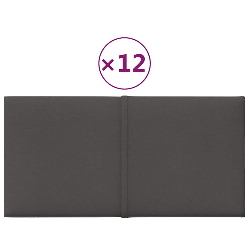 8720287075851_a_en_hd_1 vidaXL Wall Panels 12 pcs Dark Grey 30x15 cm Fabric 0.54 m² - Image 2