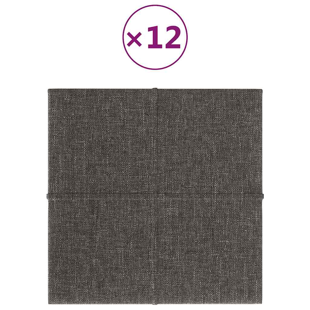 8720287076063_a_en_hd_1 vidaXL Wall Panels 12 pcs Dark Grey 30x30 cm Fabric 1.08 m² - Image 2