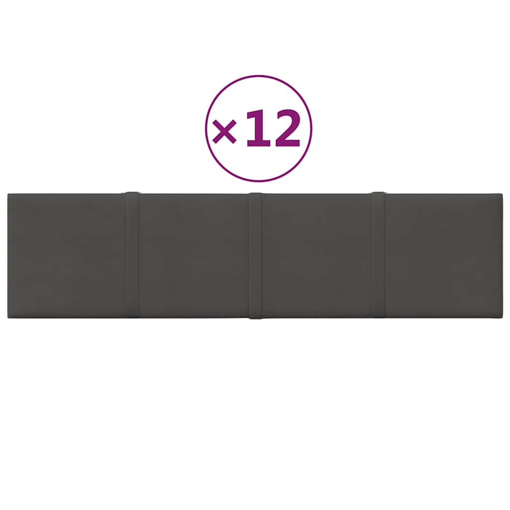 8720287076278_a_en_hd_1 vidaXL Wall Panels 12 pcs Dark Grey 60x15 cm Fabric 1.08 m² - Image 2
