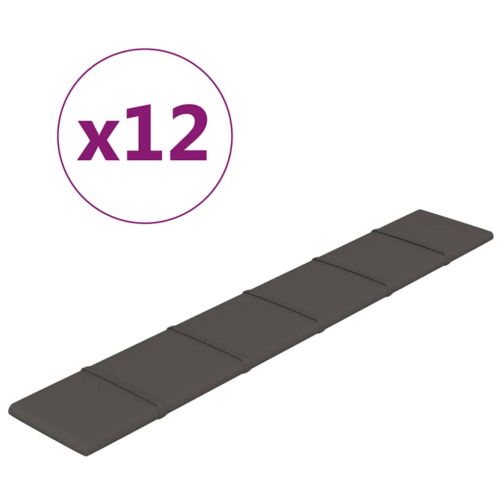 8720287076698_a_en_hd_1 vidaXL Wall Panels 12 pcs Dark Grey 90x15 cm Fabric 1.62 m² - Image 2
