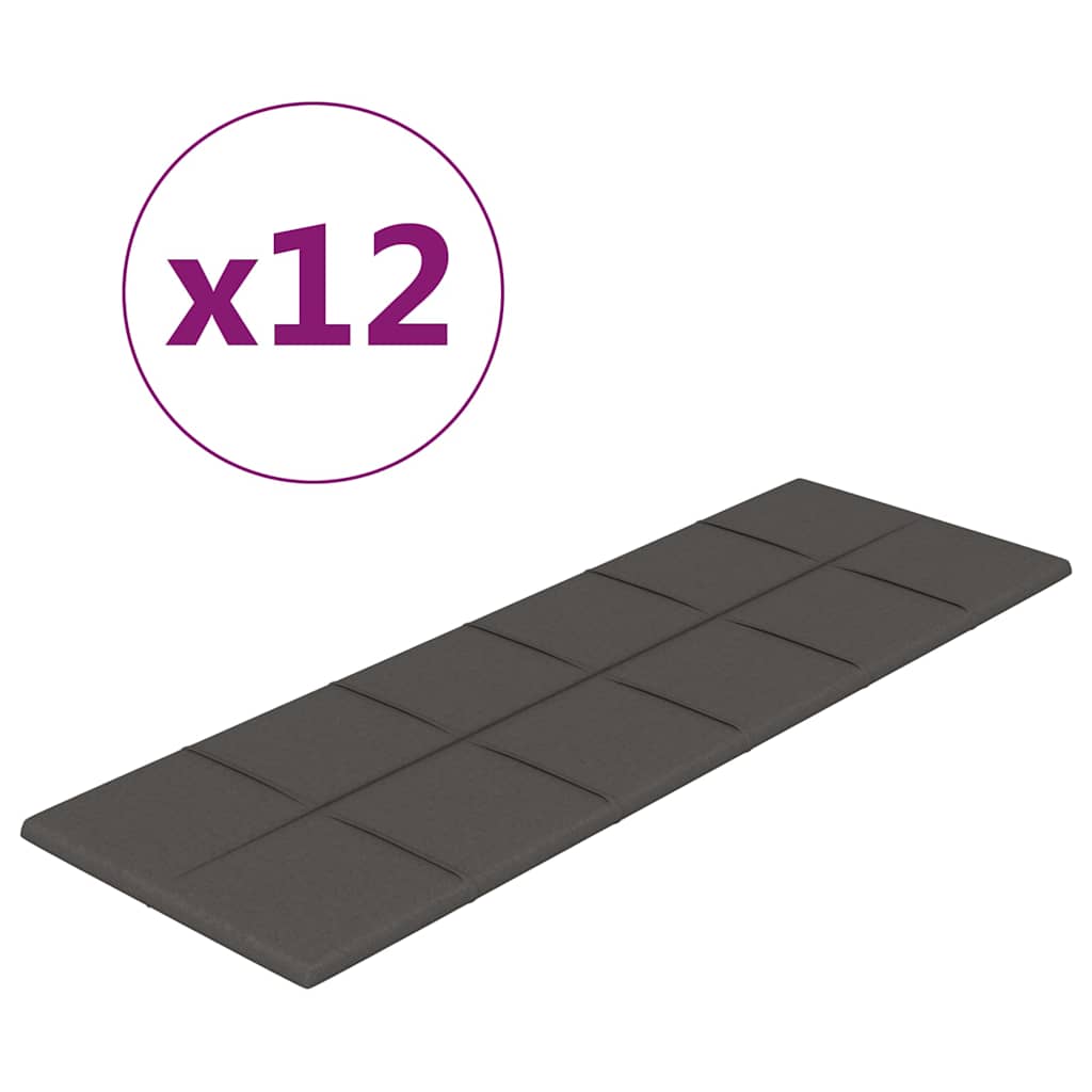 8720287076902_a_en_hd_1 vidaXL Wall Panels 12 pcs Dark Grey 90x30 cm Fabric 3.24 m² - Image 2