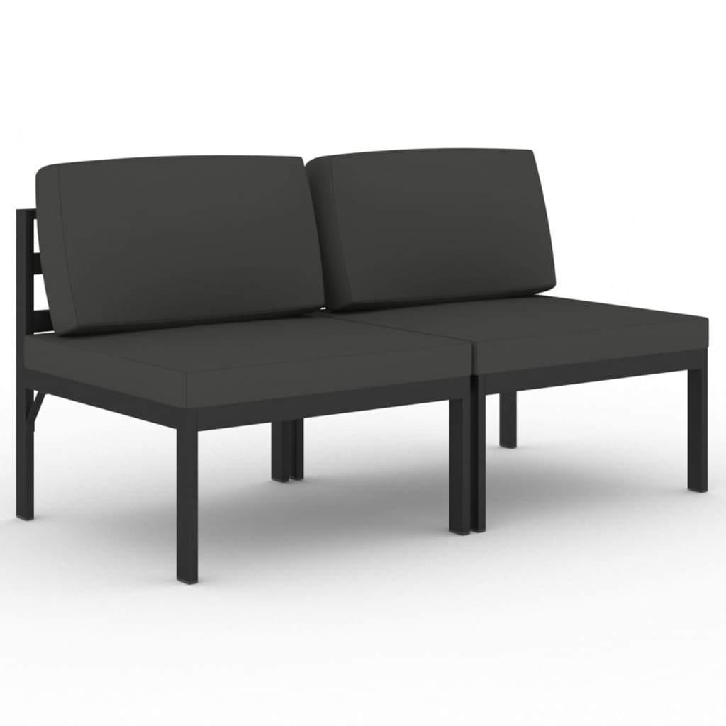 8720287077428_a_en_hd_1 vidaXL 2-Seater Garden Sofa with Cushions Aluminium Anthracite - Image 2
