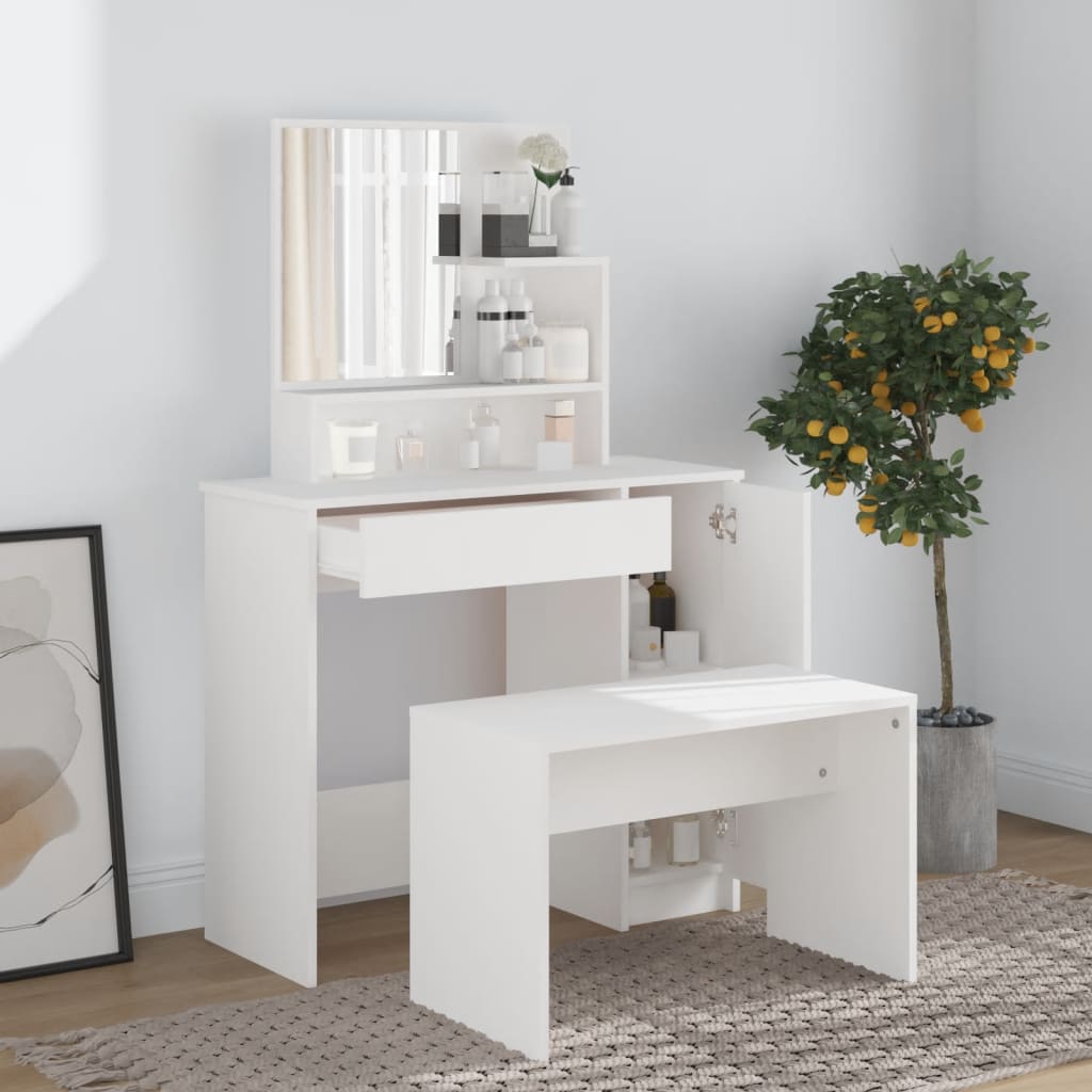 8720287078128_g_en_hd_1 vidaXL Dressing Table with Mirror White 86.5x35x136 cm - Image 4