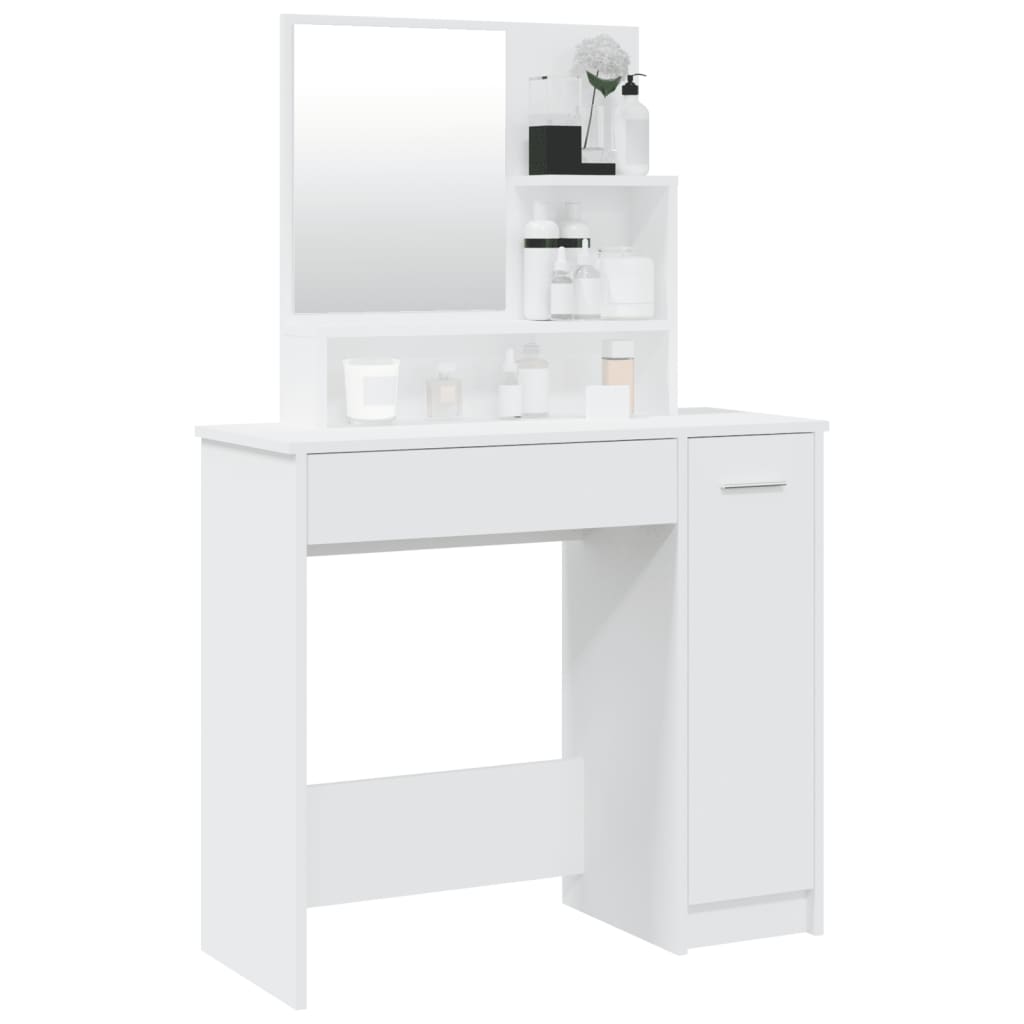 8720287078128_g_en_hd_2 vidaXL Dressing Table with Mirror White 86.5x35x136 cm - Image 5