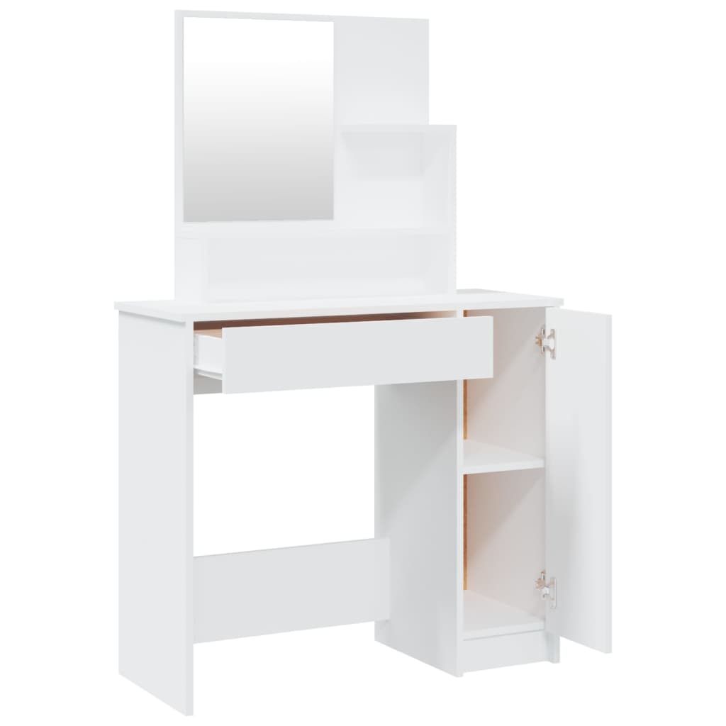 8720287078128_g_en_hd_5 vidaXL Dressing Table with Mirror White 86.5x35x136 cm - Image 8