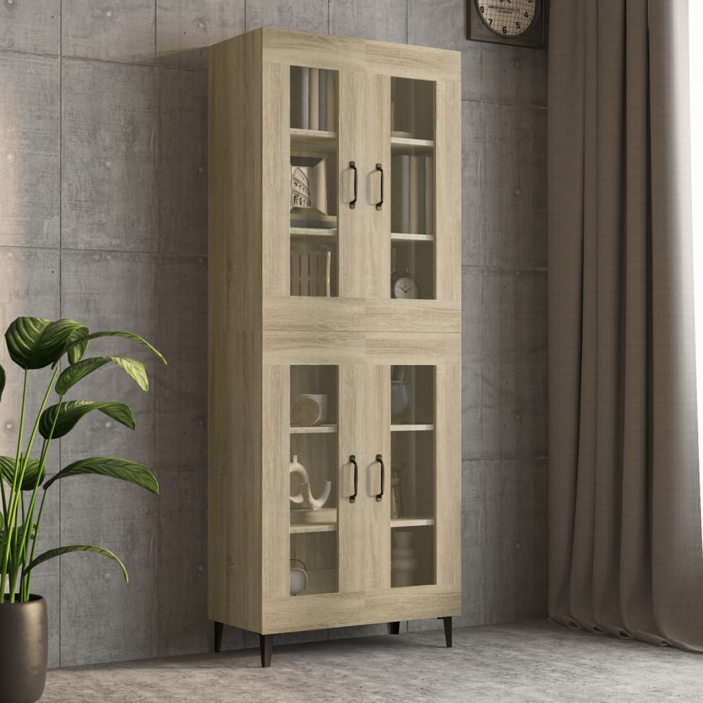 8720287080497_g_en_hd_4 vidaXL Hanging Wall Cabinet Sonoma Oak 69.5x34x90 cm - Image 7