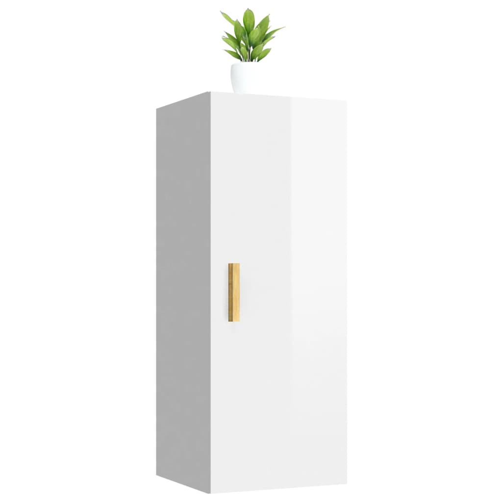 8720287081319_g_en_hd_2 vidaXL Wall Cabinet High Gloss White 34.5x34x90 cm Engineered Wood - Image 5