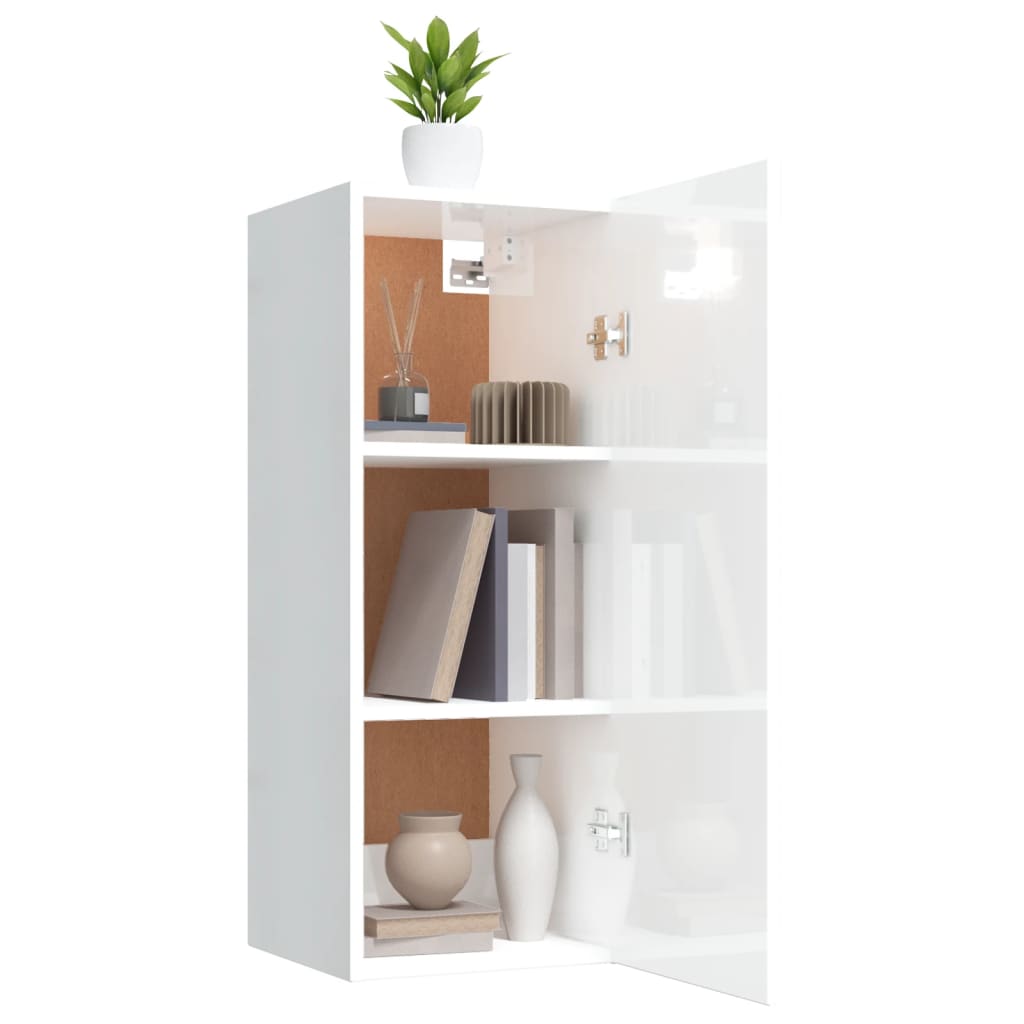 8720287081319_g_en_hd_3 vidaXL Wall Cabinet High Gloss White 34.5x34x90 cm Engineered Wood - Image 6
