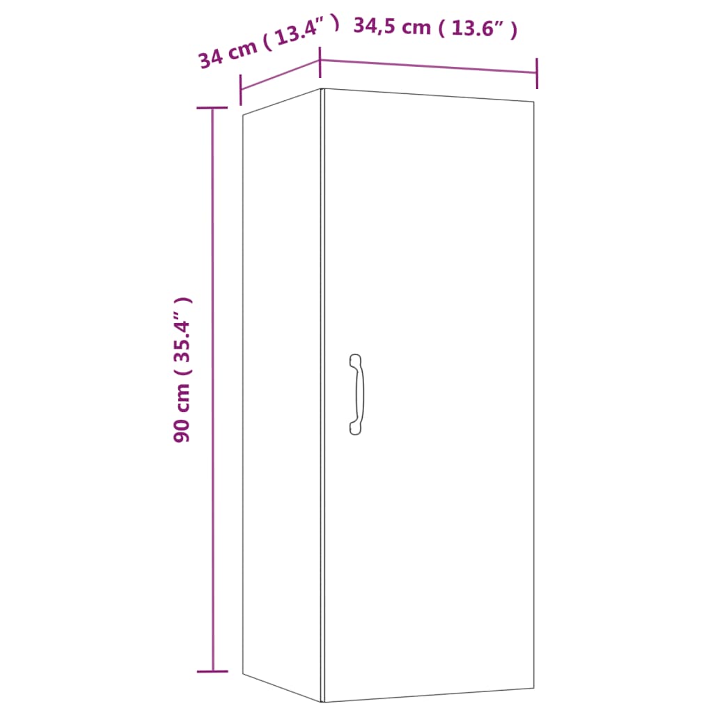 8720287081326_g_en_hd_9 vidaXL Hanging Wall Cabinet White 34.5x34x90 cm Engineered Wood - Image 11