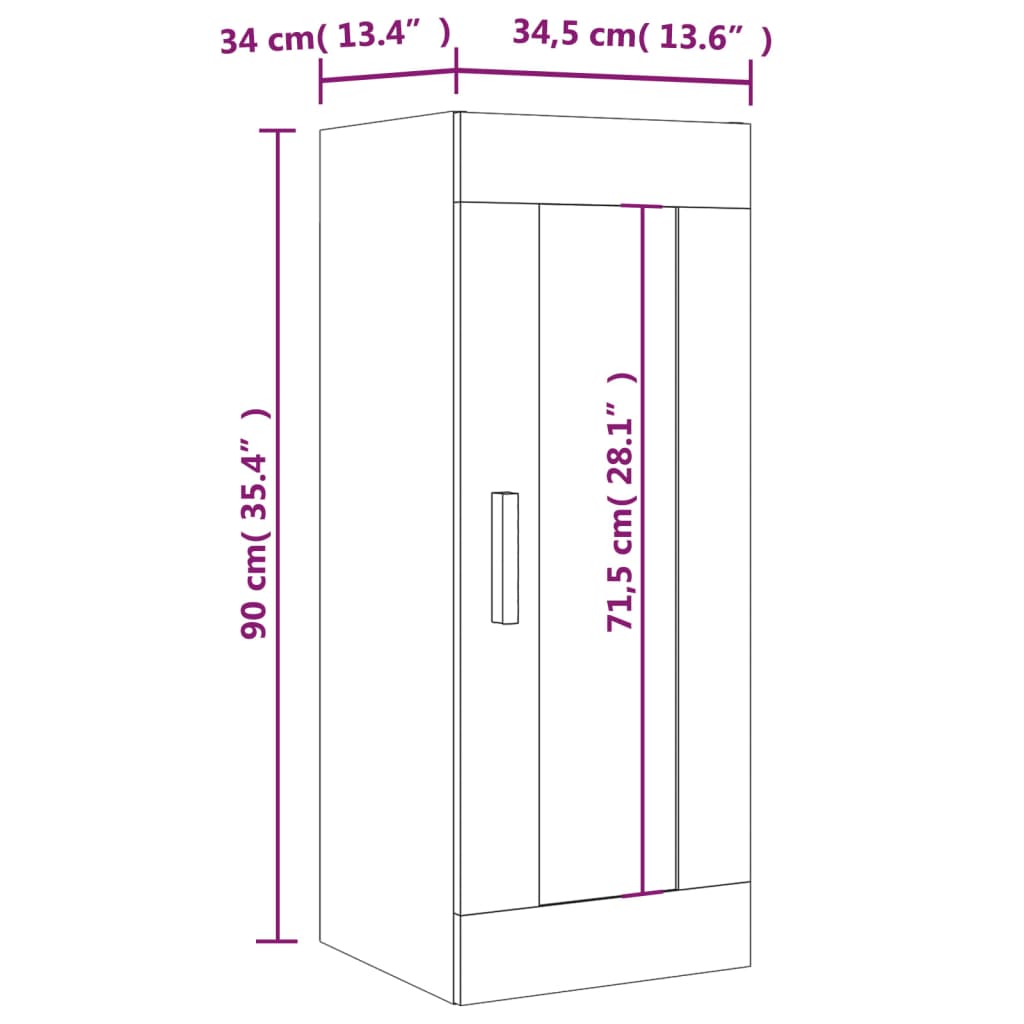8720287081418_g_en_hd_11 vidaXL Hanging Wall Cabinet High Gloss White 34.5x34x90 cm - Image 14