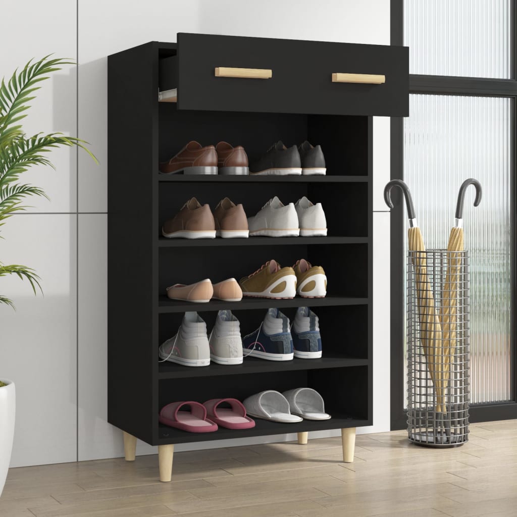 8720287082934_g_en_hd_1 vidaXL Shoe Cabinet Black 60x35x105 cm Engineered Wood - Image 4