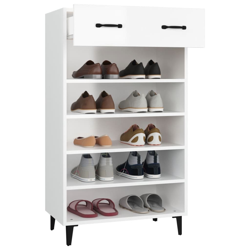 8720287083016_g_en_hd_3 vidaXL Shoe Cabinet High Gloss White 60x35x105 cm Engineered Wood - Image 6