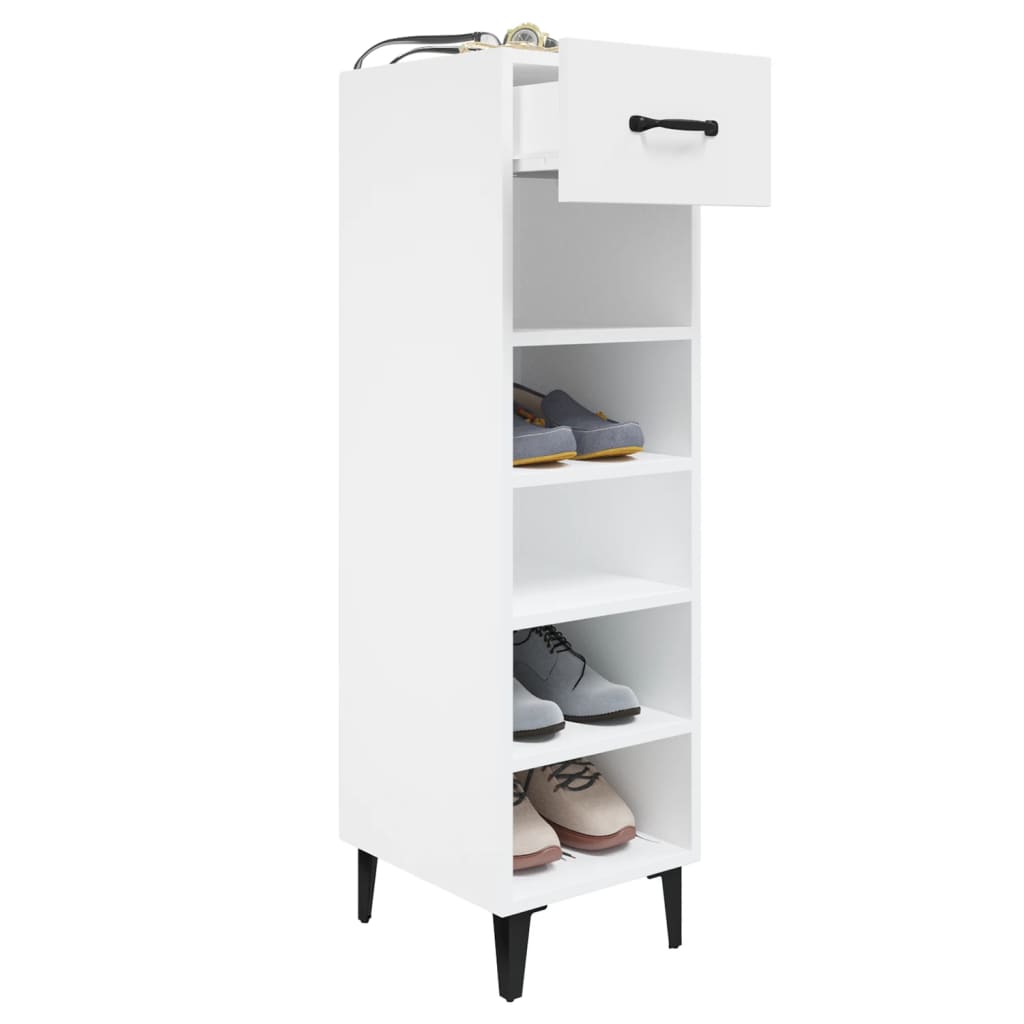 8720287083078_g_en_hd_5 vidaXL Shoe Cabinet White 30x35x105 cm Engineered Wood - Image 8