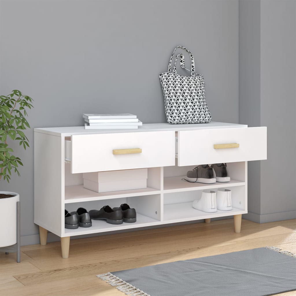 8720287083122_g_en_hd_1 vidaXL Shoe Cabinet White 102x35x55 cm Engineered Wood - Image 3