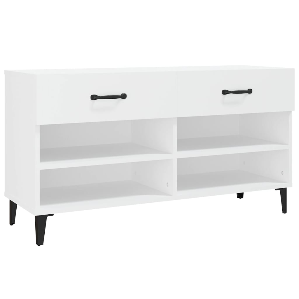 8720287083177_a_en_hd_1 vidaXL Shoe Cabinet White 102x35x55 cm Engineered Wood - Image 2