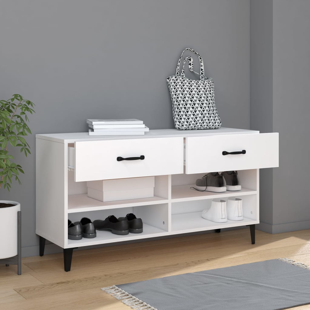 8720287083177_g_en_hd_1 vidaXL Shoe Cabinet White 102x35x55 cm Engineered Wood - Image 3