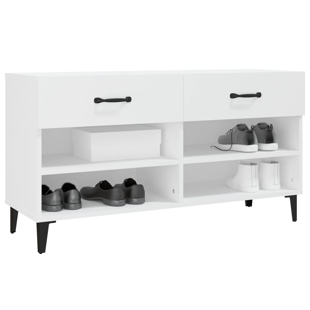 8720287083177_g_en_hd_2 vidaXL Shoe Cabinet White 102x35x55 cm Engineered Wood - Image 4