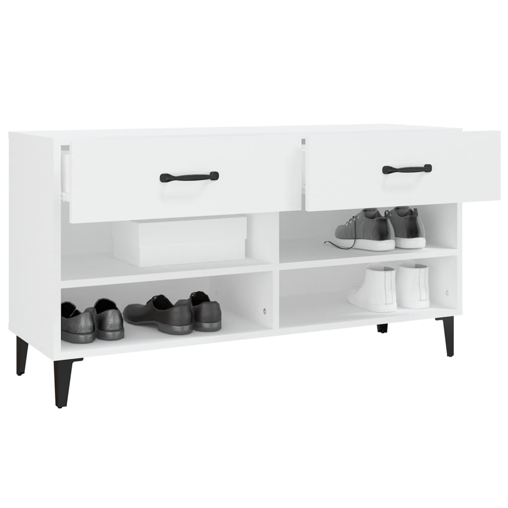 8720287083177_g_en_hd_3 vidaXL Shoe Cabinet White 102x35x55 cm Engineered Wood - Image 5