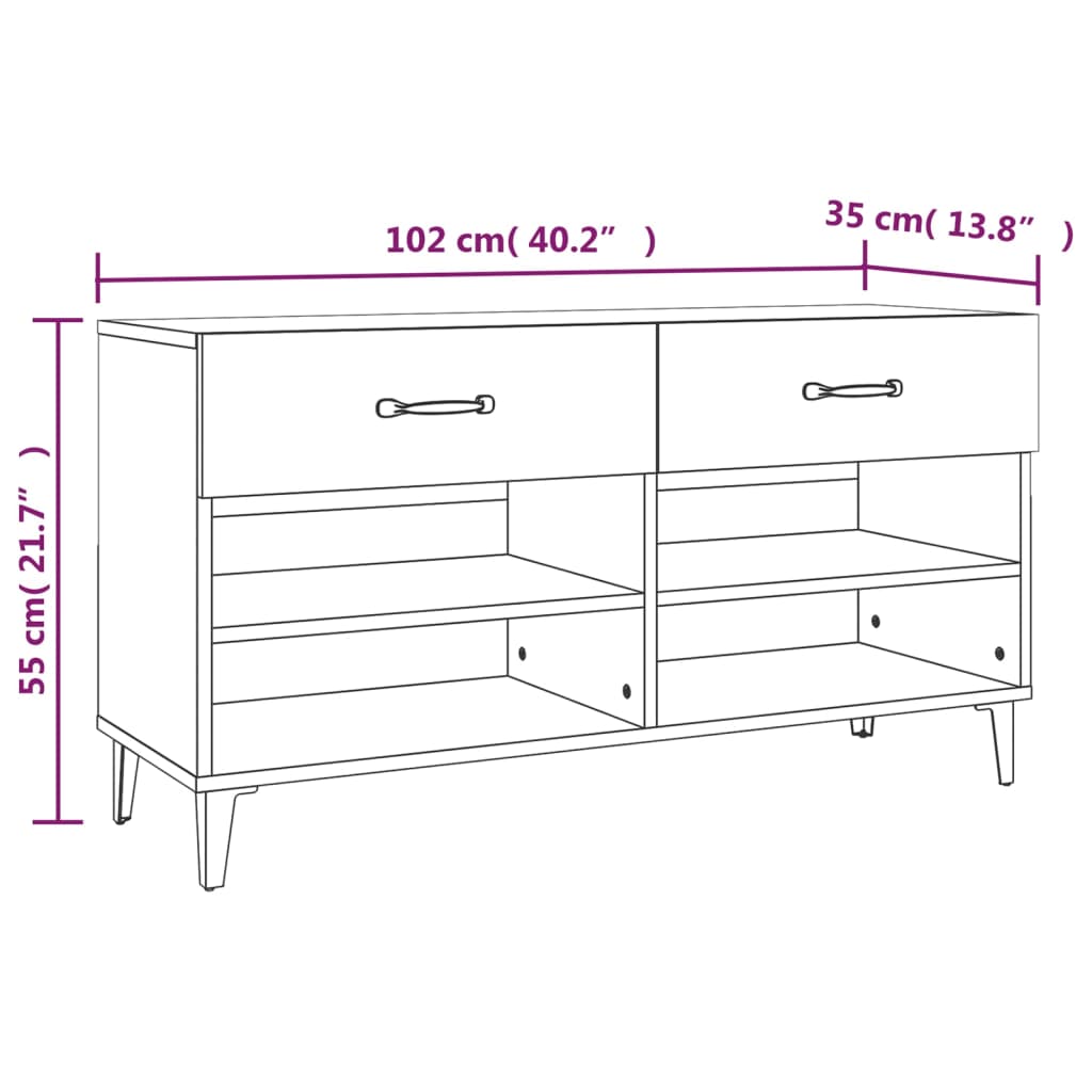 8720287083177_g_en_hd_7 vidaXL Shoe Cabinet White 102x35x55 cm Engineered Wood - Image 9