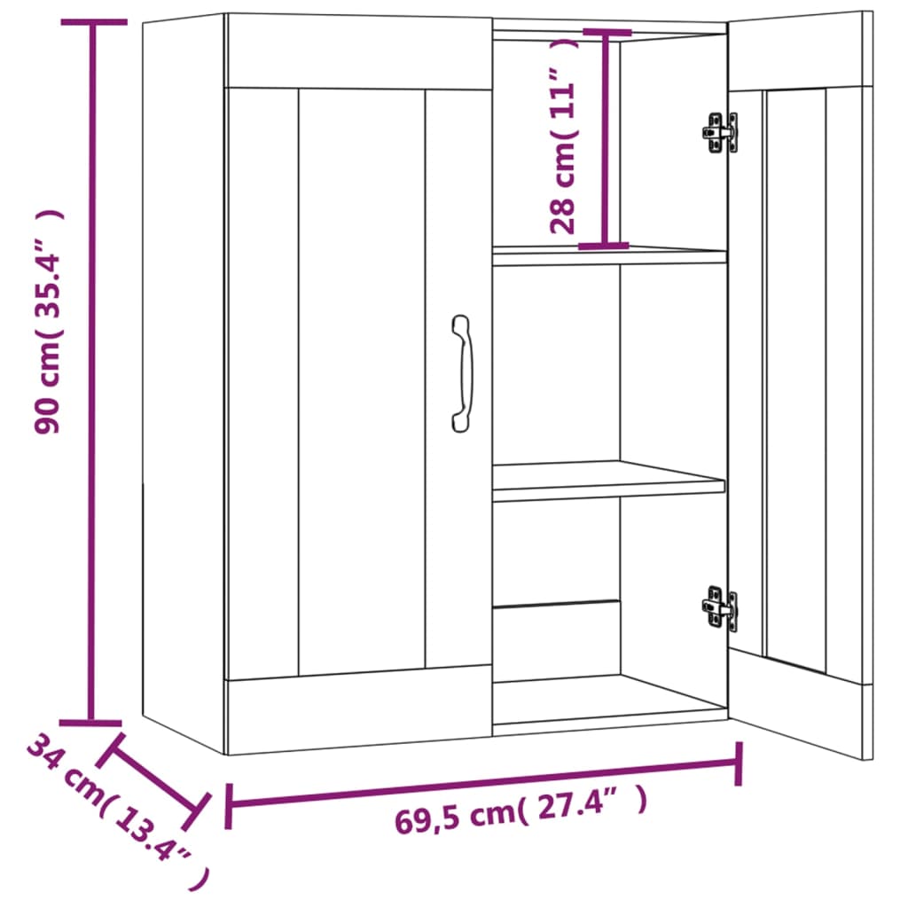 8720287085157_g_en_hd_10 vidaXL Hanging Wall Cabinet Smoked Oak 69.5x34x90 cm - Image 12