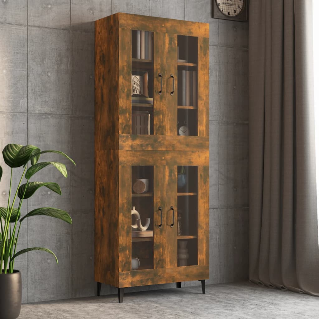 8720287085157_g_en_hd_6 vidaXL Hanging Wall Cabinet Smoked Oak 69.5x34x90 cm - Image 8