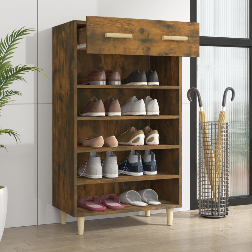 8720287086628_g_en_hd_1 vidaXL Shoe Cabinet Smoked Oak 60x35x105 cm Engineered Wood - Image 4