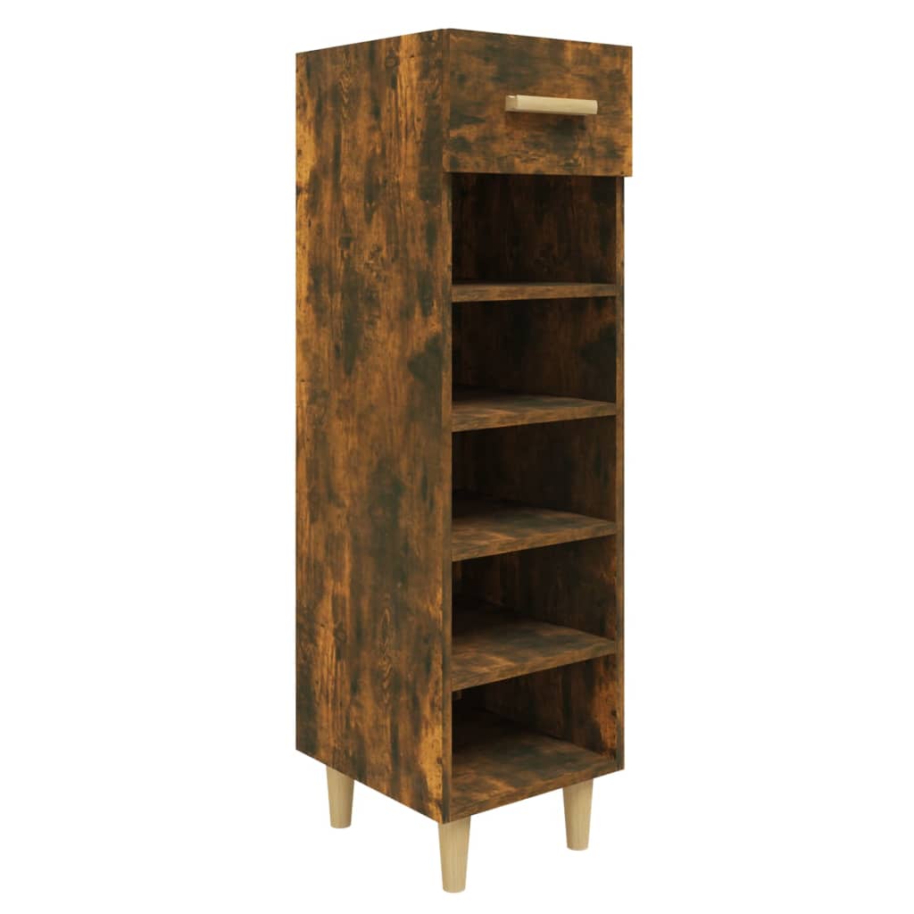 8720287086680_a_en_hd_1 vidaXL Shoe Cabinet Smoked Oak 30x35x105 cm Engineered Wood - Image 2