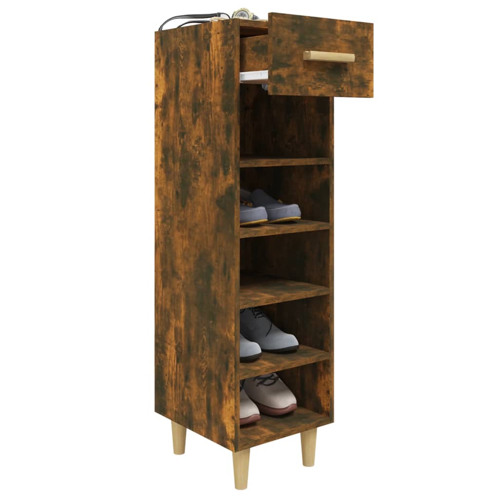 8720287086680_g_en_hd_5 vidaXL Shoe Cabinet Smoked Oak 30x35x105 cm Engineered Wood - Image 8