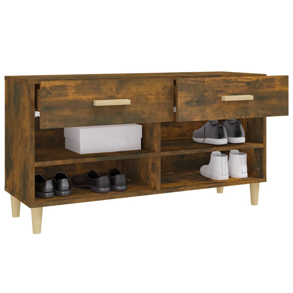 8720287086741_g_en_hd_3 vidaXL Shoe Cabinet Smoked Oak 102x35x55 cm Engineered Wood - Image 5