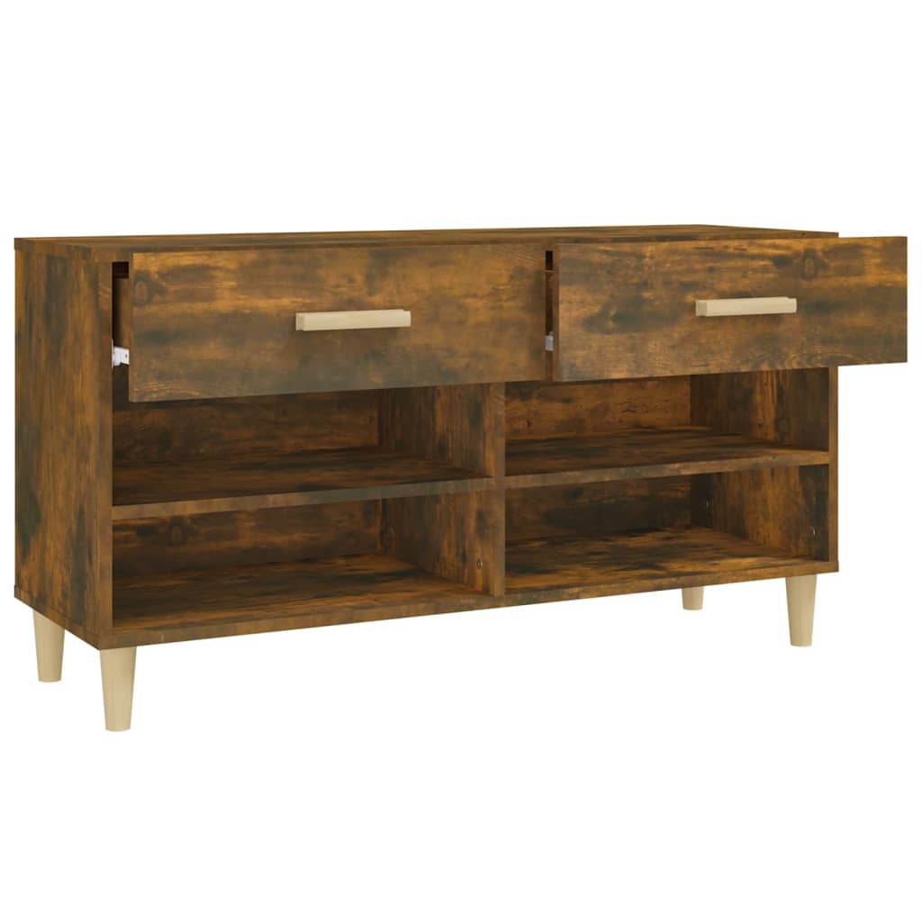 8720287086741_g_en_hd_5 vidaXL Shoe Cabinet Smoked Oak 102x35x55 cm Engineered Wood - Image 7