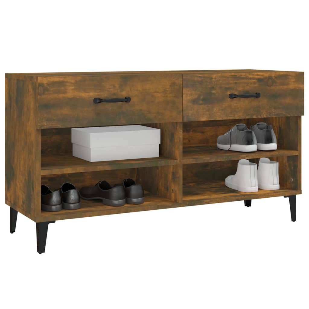 8720287086772_g_en_hd_2 vidaXL Shoe Cabinet Smoked Oak 102x35x55 cm Engineered Wood - Image 4