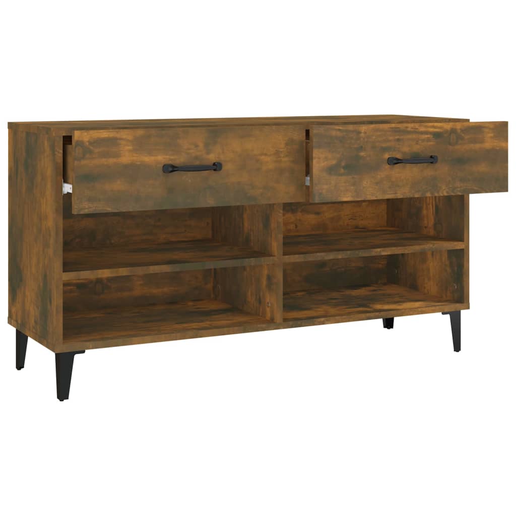 8720287086772_g_en_hd_5 vidaXL Shoe Cabinet Smoked Oak 102x35x55 cm Engineered Wood - Image 7