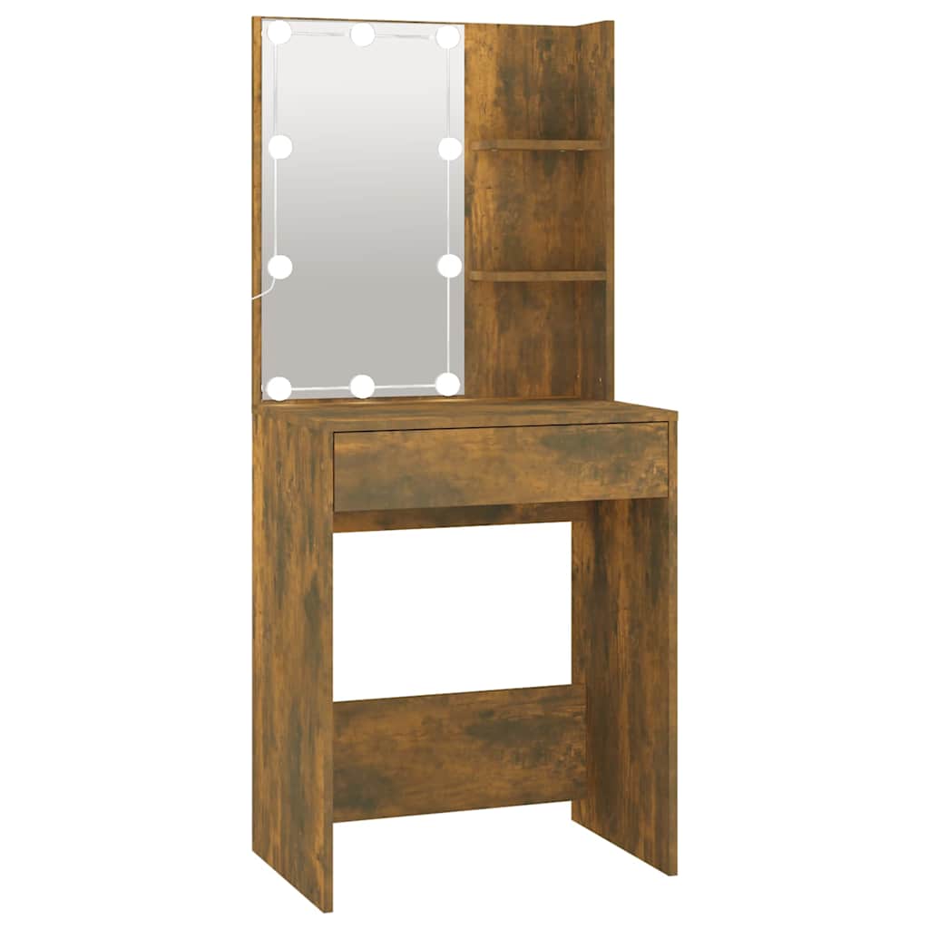 8720287087229_a_en_hd_1 vidaXL Dressing Table with LED Smoked Oak 60x40x140 cm - Image 2