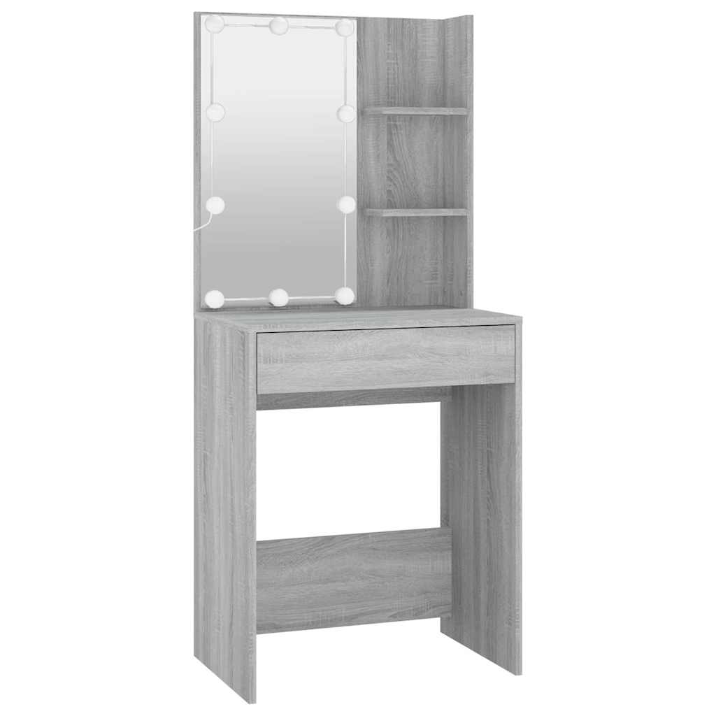 8720287087236_g_en_hd_1 vidaXL Dressing Table with LED Grey Sonoma 60x40x140 cm - Image 4